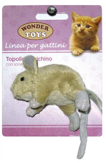 Topolino Birichino con sonaglio per gattino Wonder Toys